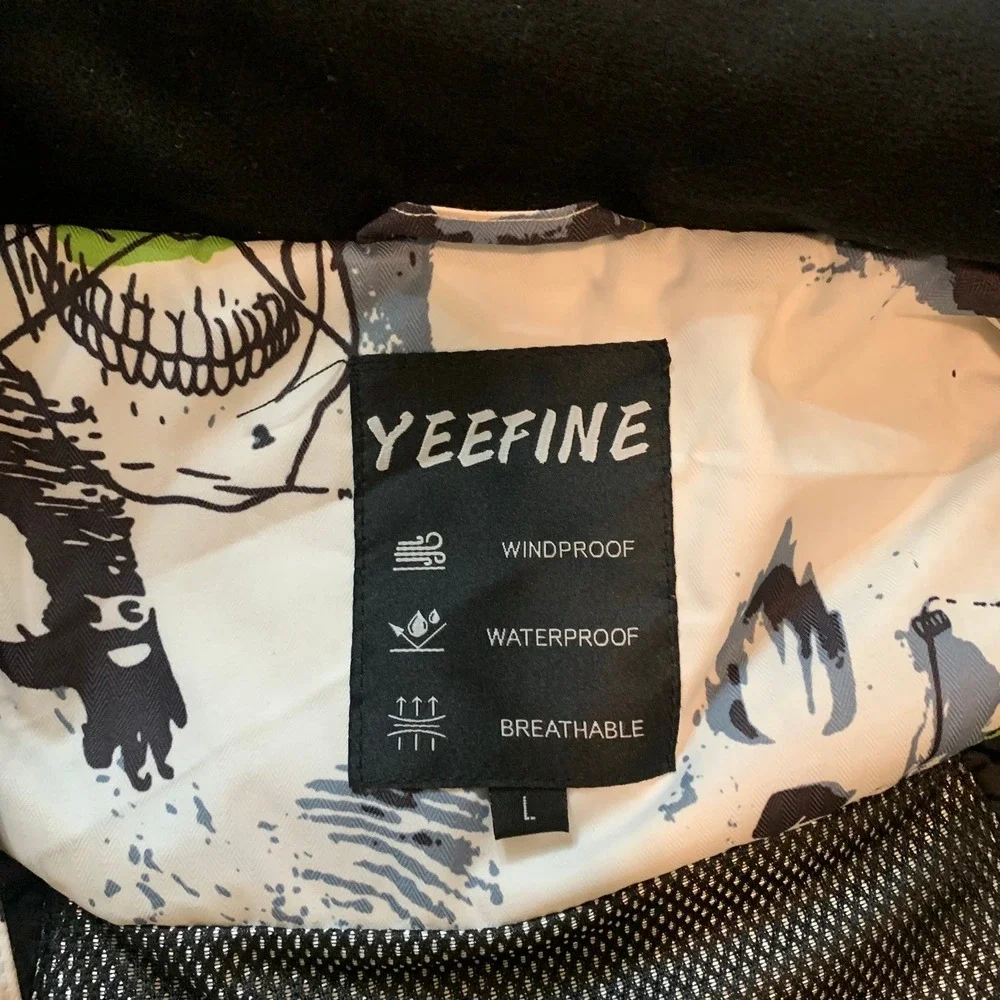 Yeefine Mens Ski Jacket and Pants Set Insulated Snowsuits Waterproof Winter L